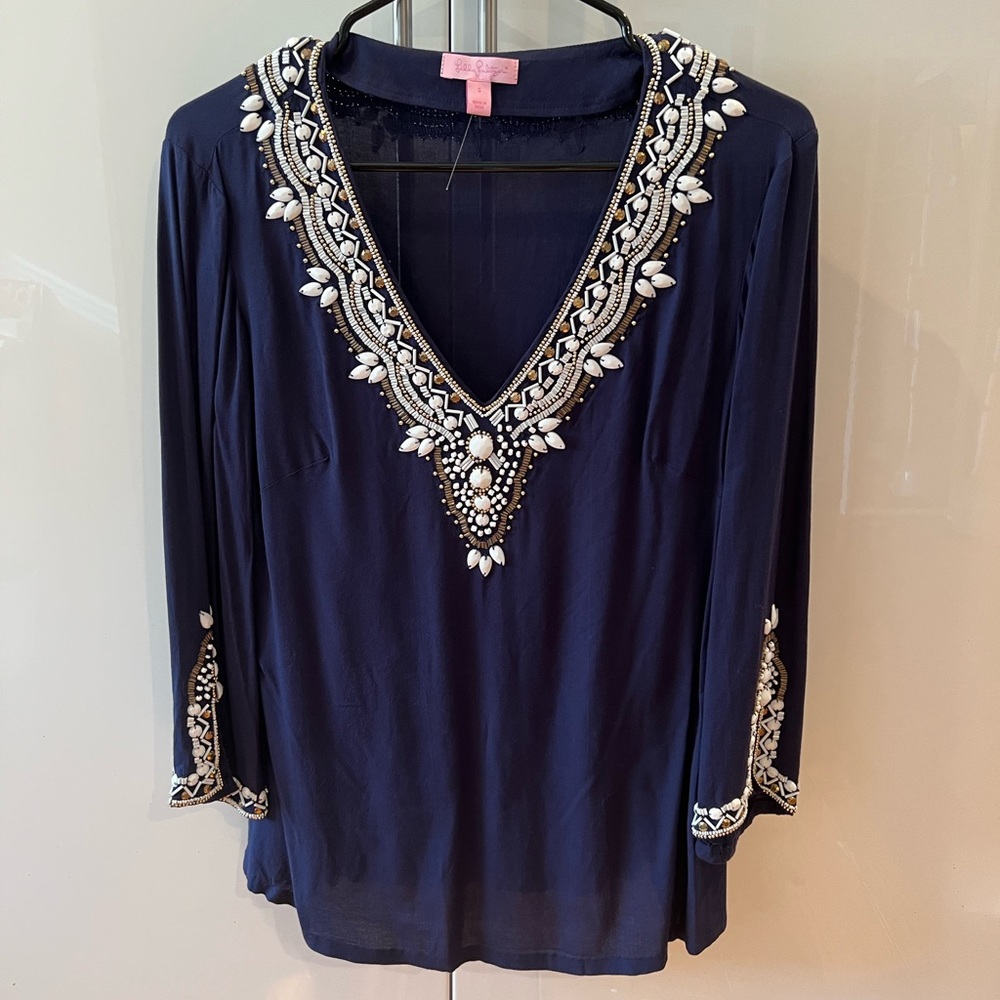Lilly Pulitzer beaded tunic size Small